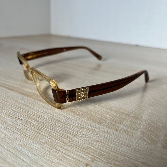 Chanel 3064-B c.756 Eyeglasses Translucent Beige Brown Frames 51-17-135 Italy - Picture 3 of 12